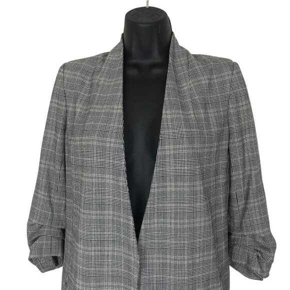 Aritzia Babaton Power Hip Grey Glen Check Blazer Size 2 - Picture 3 of 7